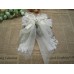 Beautiful Girls Long Ribbons Lace Hair Clip (White/ Cream)